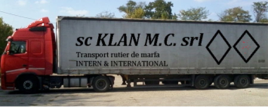 Transport rutier de marfa de la Sc Klan Mc Srl