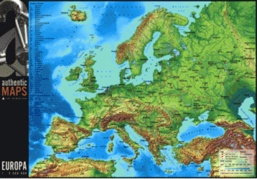 Harta 3D Europa de la Krumbacher Barle Marketing& Trading