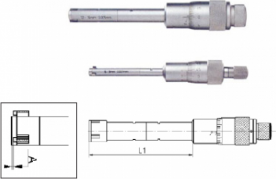 Micrometre de interior in 3 puncte 3,50-6,50mm de la Akkord Group Srl