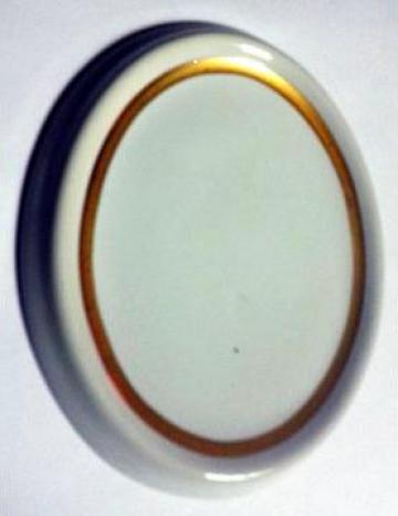 Placa ceramica boemia ovala 9cm cu 11cm de la Aspra Top Servicii Srl