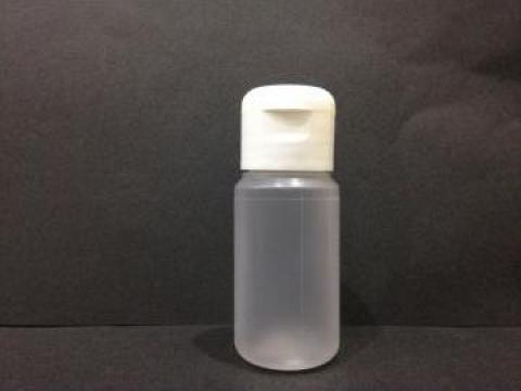 Flacon plastic transparent/alb 50 ml cu dop flip top de la Vanmar Impex Srl