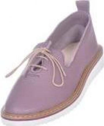 Pantofi sport lila din piele naturala de la Krs Shoes Production Srl