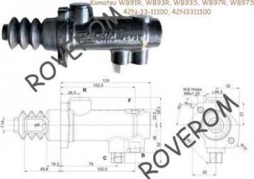 Pompa frana Komatsu WB91R, WB93R, WB93S, WB97R, WB97S, 60mm de la Roverom Srl
