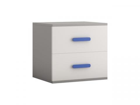 Noptiera Didi, alb/albastru, 55x51x44 cm de la CB Furniture Srl