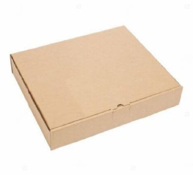 Cutii pentru pizza din carton microondul, nature, 325x325x35 de la Label Print Srl