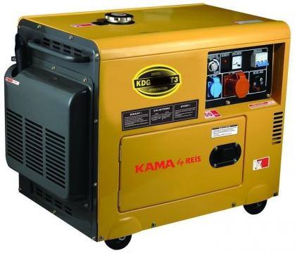 Generator diesel Kama in carcasa insonorizata KDK 7500 SC3 de la Devax Motors