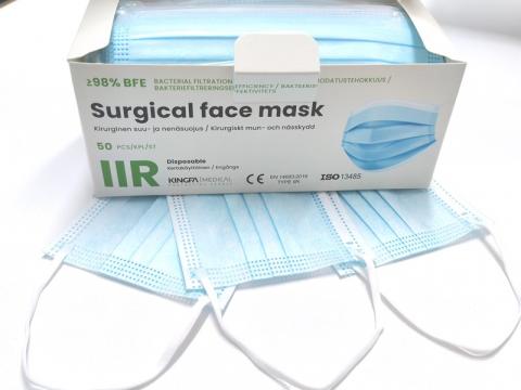 Masca chirurgicala de protectie IIR, 3 pliuri, BFE&gt;98 de la Sellera Bay Srl