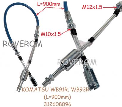 Cablu acceleratie (la pedala) Komatsu WB91, WB93, WB97 900mm de la Roverom Srl