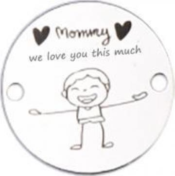 Bratara Mommy, we love you this much, banut Ag 925 de la Artemis Srl