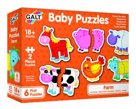 Joc Baby Puzzle: Ferma (2 piese)