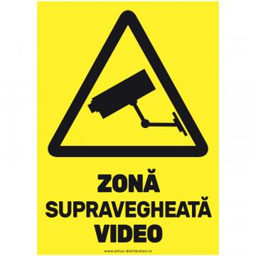 Indicator autocolant Zona Supravegheata Video - A5