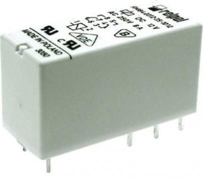 Minireleu electromagnetic 24VDC, DPDT Relpol RM84-P-24V