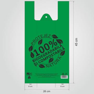 Pungi mici biodegradabile, 26x45cm, 4kg (1000 buc.)