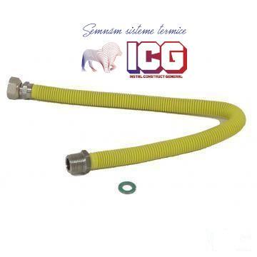 Racord extensibil gaz cu protectie 30-60 cm, 1/2-1/2 FM de la Icg Center