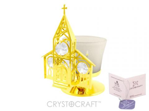Candela - Biserica placata cu aur 24k si cristale Swarovski