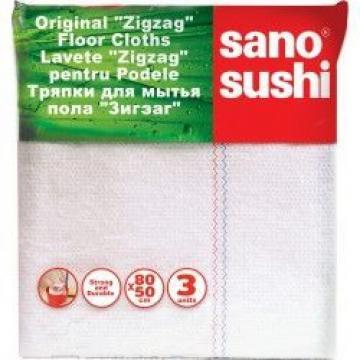 Laveta ZigZag pentru podele Sano Sushi 50x80 3buc de la Sanito Distribution Srl