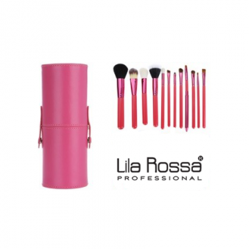Set 12 pensule make up Lilla Rossa cu borseta de la Preturi Rezonabile