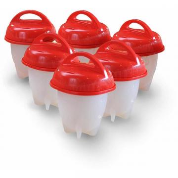 Set 6 recipiente din silicon cu capac pentru fiert oua de la Www.oferteshop.ro - Cadouri Online