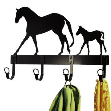 Cuier de perete pentru haine - motiv cai