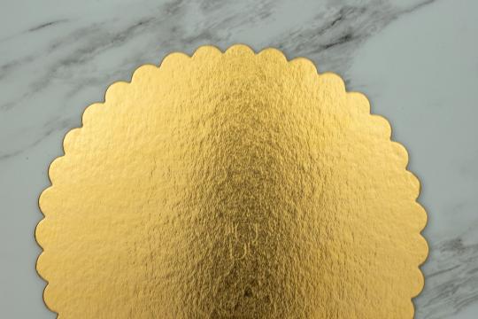 Disc tort gros ondulat auriu/argintiu - 28 cm/2 mm de la Tomvalk Srl