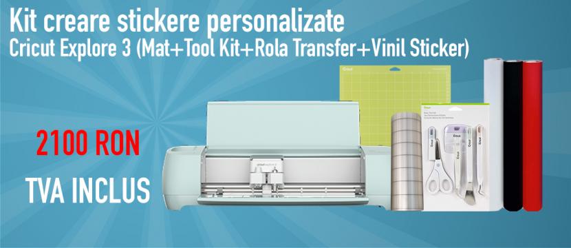 Kit creare stickere personalizate Cricut Explore 3 de la R&A Line Trade SRL