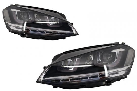 Faruri 3D LED compatibile cu VW Golf 7 (2012-2017) R-Line