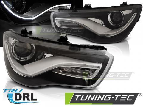 Faruri compatibile cu Audi A1 04.10-12.14 negru TRU DRL de la Kit Xenon Tuning Srl