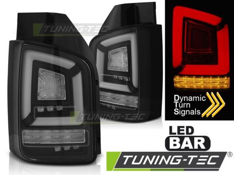 Stopuri LED compatibile cu VW T5 10-15 negru full LED SEQ