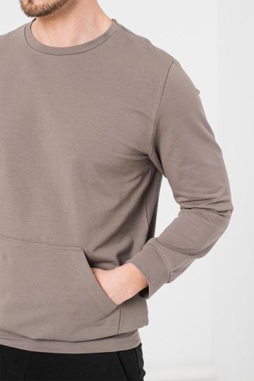 Bluza Coton casual barbati Taupe-L de la Etoc Online