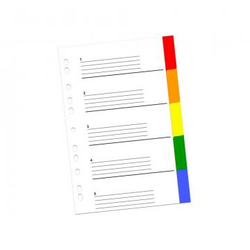 Index color din plastic 5 buc de la Sanito Distribution Srl