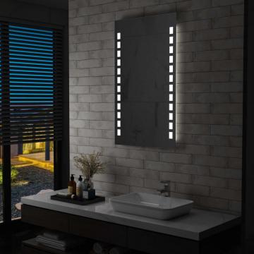 Oglinda cu LED de perete de baie, 60 x 100 cm de la Vidaxl