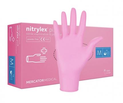 Manusi nitril roz Nitrylex de la MKD Professional Shop Srl