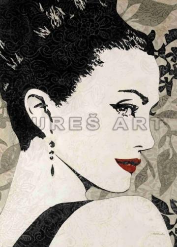 Tablou decorativ Lady inramat de la Arbex Art Decor