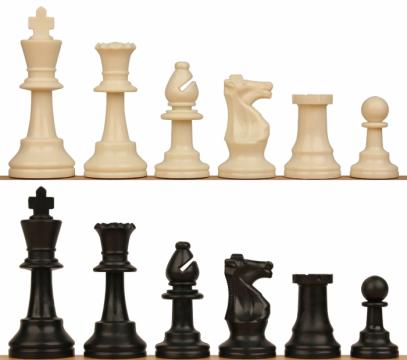 Piese de sah din plastic Staunton no. 6 (weighted) de la Chess Events Srl