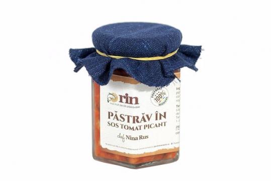 Conserva Pastrav in sos tomat picant - Rin 250 g de la Nord Natural Hub Srl