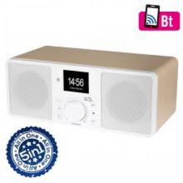 Radio internet Sal INR 5000/WH, 5 in 1, stereo, alb-lemn