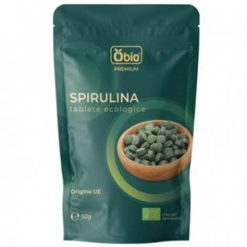 Tablete raw eco Spirulina 50g, origine Europa