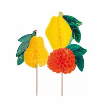 Bete din lemn, ornament fructe (100buc)
