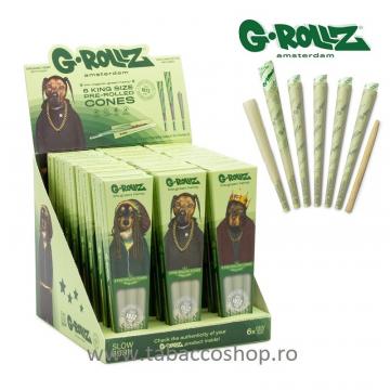 Conuri King Size G-Rollz Bio Organic Green Hemp (6 buc)