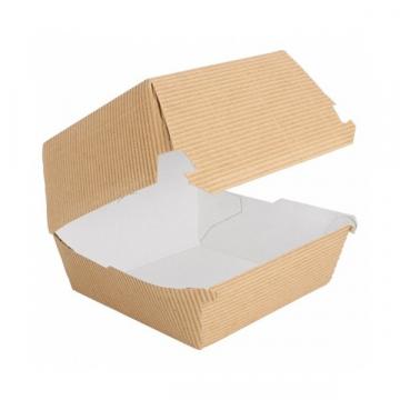 Cutii de burger, carton natur|ripperd, 14x12.5x8cm (50buc)