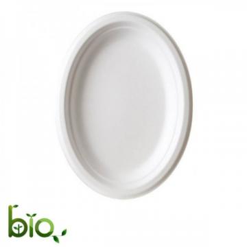 Farfurii trestie, biodegradabile, D32cm, ovale (100buc) de la Practic Online Packaging Srl