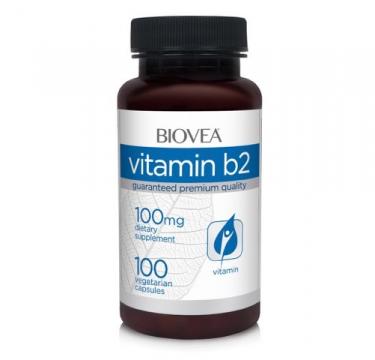 Supliment alimentar Biovea Vitamina B2, 100mg de la Krill Oil Impex Srl