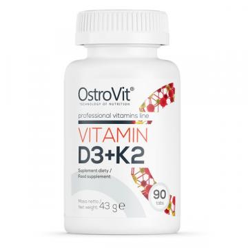 Supliment OstroVit Vitamina D3 + K2 90 tablete