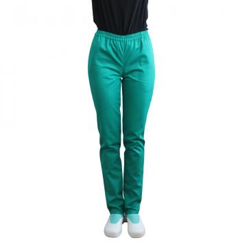 Pantaloni medicali verde chirurgical cu elastic