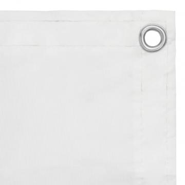 Paravan de balcon, alb, 75 x 400 cm, tesatura oxford
