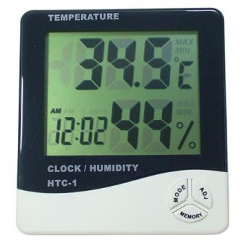 Termometru, ceas si higrometru, cu afisaj LCD