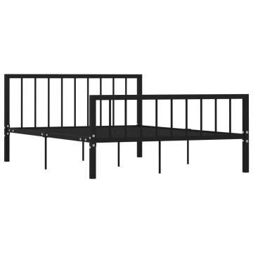 Cadru de pat, negru, 140 x 200 cm, metal