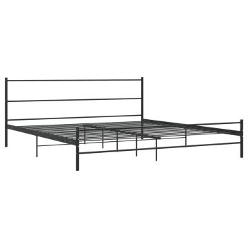 Cadru de pat, negru, 180 x 200 cm, metal de la VidaXL