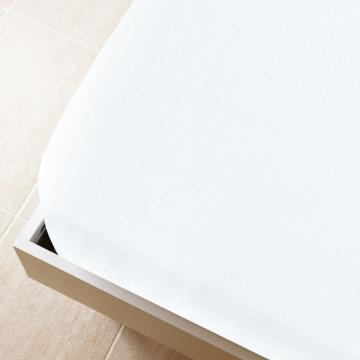 Cearsaf de pat cu elastic, alb, 180x200 cm, bumbac de la VidaXL