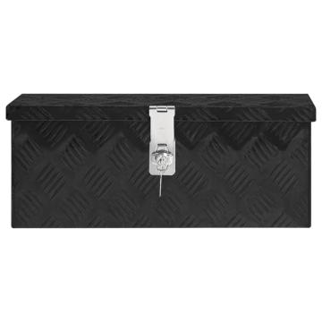 Cutie de depozitare, negru, 50x20,5x15 cm, aluminiu de la VidaXL